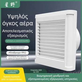 Εξαεριστής μπάνιου με εμπρόσθιες περσίδες, εγκατάσταση σε γυάλινο παράθυρο, 220 V, 15/18/25 W, μηχανικός έλεγχος