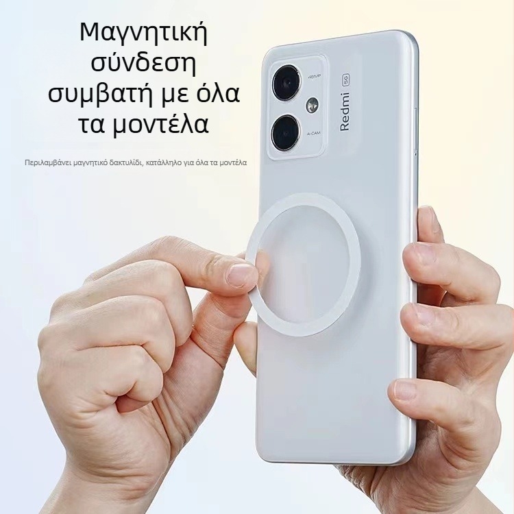 Στήριγμα τηλεφώνου τύπου Snap-on με μαγνητική έλξη; Υλικά: ABS, μαγνήτης και διαφανές κόλλα; Κατάλληλο για γραφείο, ζωντανές μεταδόσεις και μελέτη.
