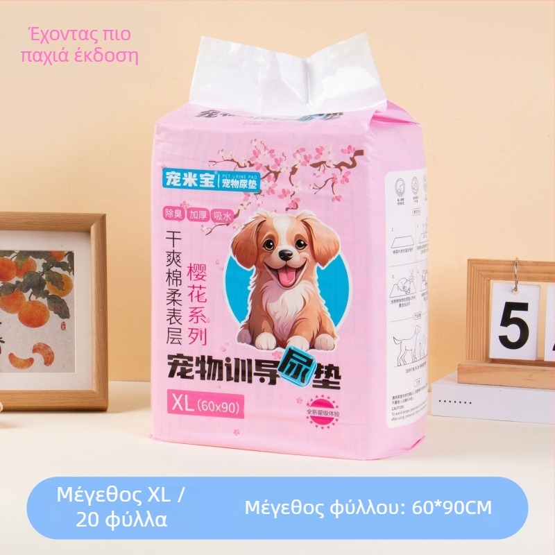 Μίας χρήσης πάνα ούρων κατοικίδιων Sakura – Αποσμητική, Απορροφητική, Αδιάβροχο κάτω φιλμ PE (μη υφασμάτινο ύφασμα; ινώδης πολτός; ρητίνη απορρόφησης νερού; κάτω φιλμ PE αδιάβροχο; απορροφητικό χαρτί)