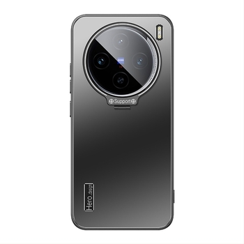 Θήκη για Vivo X200s με προστασία φακού και μεταλλικό στηρίγμα, ματ φινίρισμα, υλικό PC και TPU