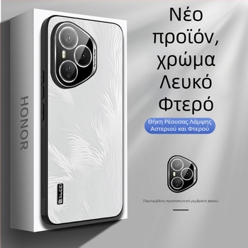 Θήκη για Honor 500 και Honor Magic 8 με προστατευτικό φακού κάμερας, μοτίβο ιριδίζοντων αστρικών φτερών, πλήρης κάλυψη, αντίσταση σε πτώσεις