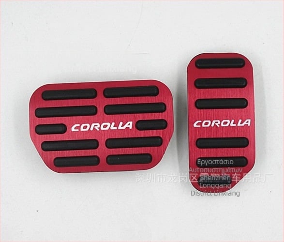 Linxiang Αντιολισθητικά πετάλια γκαζιού και φρένου από κράμα αλουμινίου για Toyota Corolla 2014-2018 (AT) – Αντιολισθητικά, Προσαρμοστικά