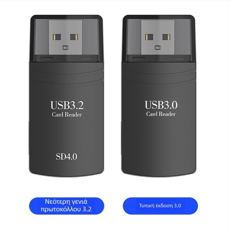 Αναγνώστης καρτών USB4.0 - SD/SDHC/TF, 2-σε-1 SD & TF, Μοντέλο D6, ABS σώμα