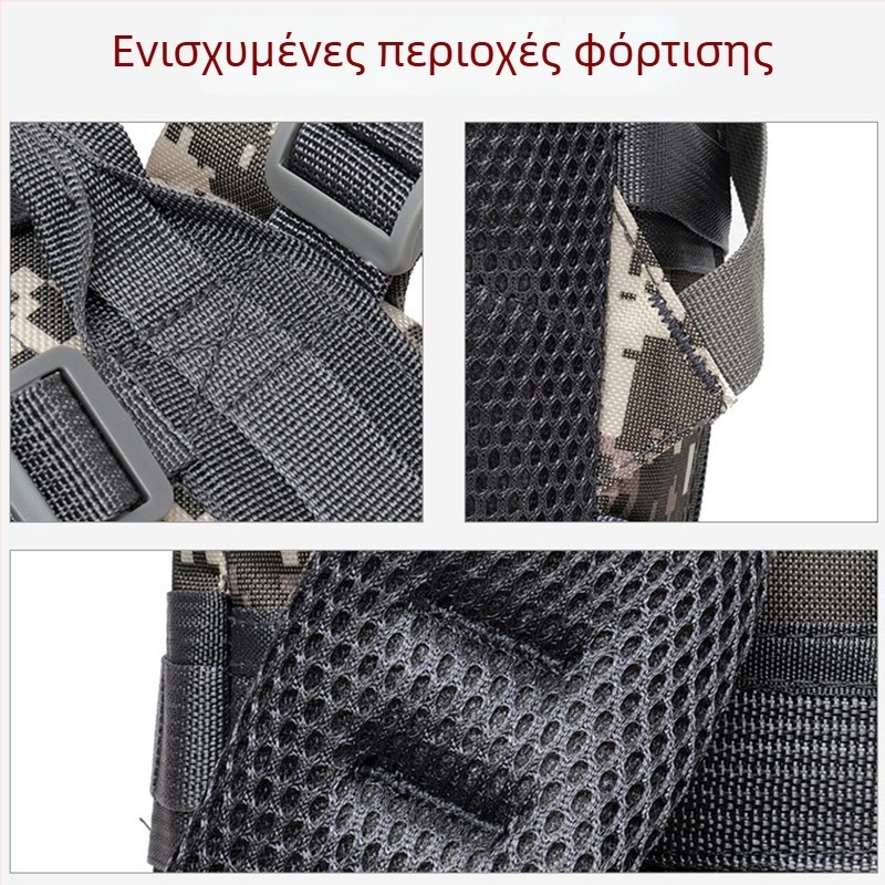 Νέο αθλητικό σακίδιο ορειβασίας, unisex, μεγάλης χωρητικότητας με καμουφλάζ για πεζοπορία και κατασκήνωση, τακτικού στυλ