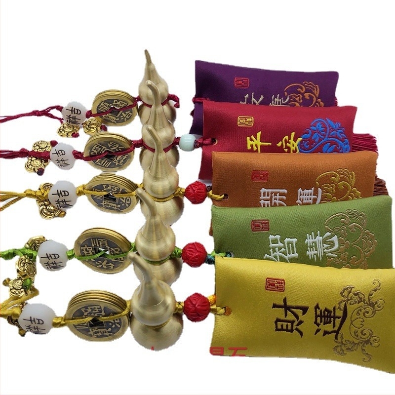 Αυτοκίνητη κρεμάστρα σε σχήμα κολοκύθας από χαλκό, με λειτουργία απομάκρυνσης οσμών, παραδοσιακό κινέζικο στυλ