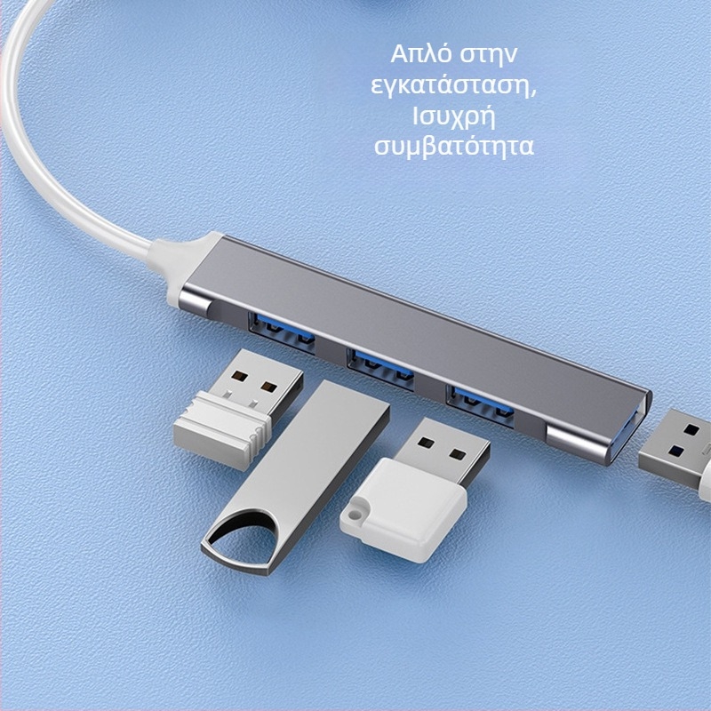 Type-C USB 3.0 expansion dock για φορητό υπολογιστή, 4 θύρες, καλώδιο 0,2 m, χωρίς εξωτερική παροχή ρεύματος