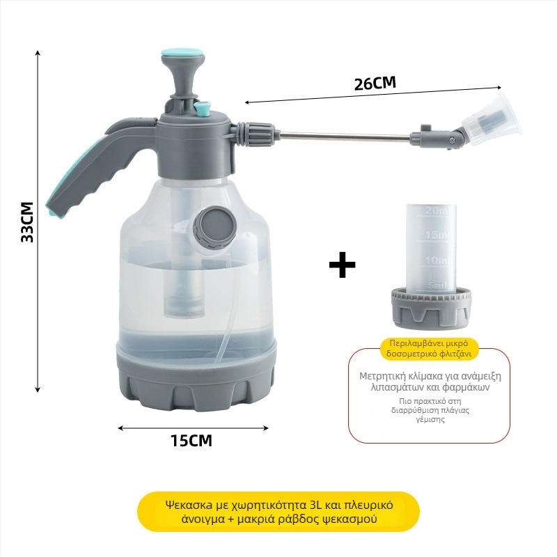 Linong PP 3000ml κανάτα ποτίσματος με υπερλεπτή ομίχλη για οικιακή κηπουρική και γεωργική χρήση