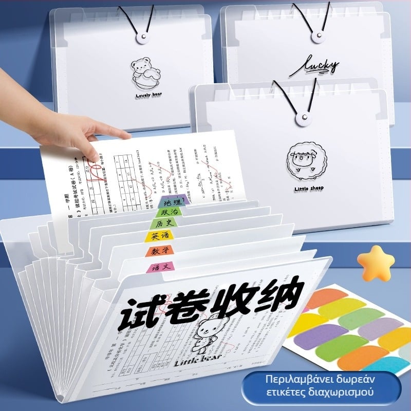 Οργανωτής αρχείων Α4 με πολυεπίπεδες ακορντεόν θήκες, υλικό PP, διαμόρφωση 8/12 θηκών, πάχος 45C, εκτύπωση λογοτύπου, δυνατότητα εξατομίκευσης