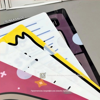 Γκραφίτι PVC αδιάβροχη τσάντα εγγράφων με μονό κλιπ — συμβατή με Α4, πάχος πλάκας 0.1