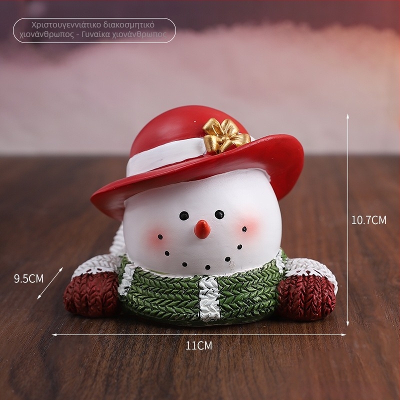 Χιονάνθρωπος από συνθετική ρητίνη – Καρτούν χαρακτήρας, Χριστουγεννιάτικη βιτρίνα, Μικροτοπίο