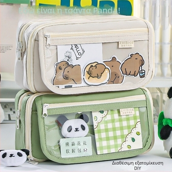 Θήκη μολυβίων από καμβά, γενικού χαρακτήρα, στυλ μόδας, κωδικός 001