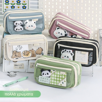 Θήκη μολυβίων από καμβά, γενικού χαρακτήρα, στυλ μόδας, κωδικός 001