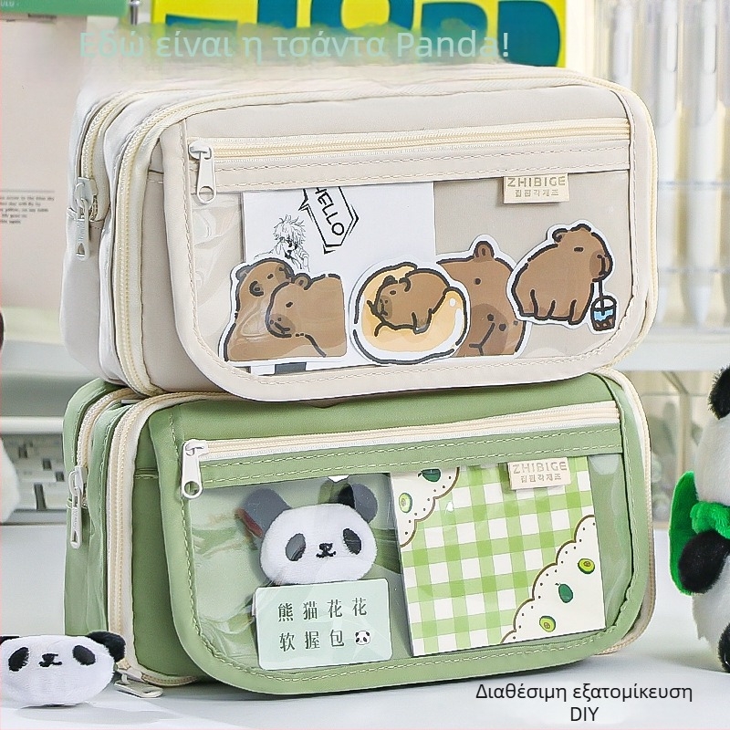 Θήκη μολυβίων από καμβά, γενικού χαρακτήρα, στυλ μόδας, κωδικός 001