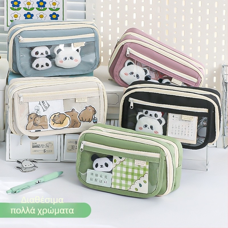 Θήκη μολυβίων από καμβά, γενικού χαρακτήρα, στυλ μόδας, κωδικός 001