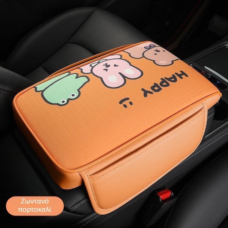 Κάλυμμα θήκης υποβραχιόνιου αυτοκινήτου — σχέδιο καρτούν θεά, κεντρικό μαξιλάρι αγκώνα, παχύτερο και μακρύτερο