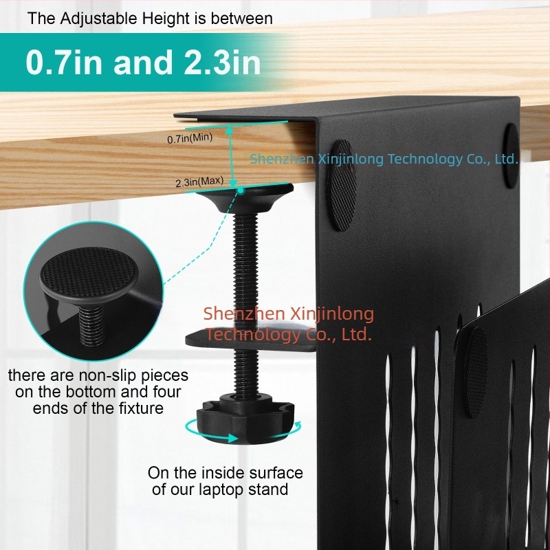 BOZ-02 Διπλού επιπέδου πλευρική βάση ψύξης από κράμα αλουμινίου, καθολική για tablet και notebook, επιτραπέζιος φορέας σε στυλ τραπεζιού; βάρος 1873 g