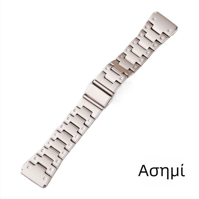 Ζώνη ρολογιού από ανοξείδωτο ατσάλι για smart watch, με άκρη περιτυλιγμένη με κουκκίδες, συμβατή με Apple Watch και Huawei GT