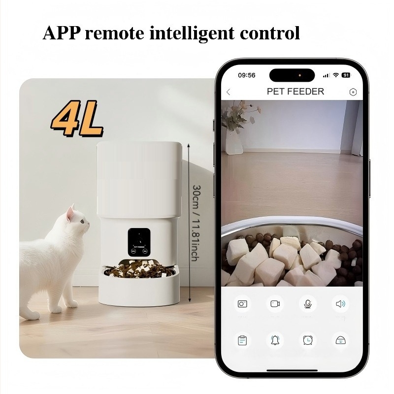 Έξυπνος ταΐστής κατοικίδιων Ty-11 με προγραμματισμένο τάισμα, απομακρυσμένο φωνητικό ελέγχο και βίντεο παρακολούθηση