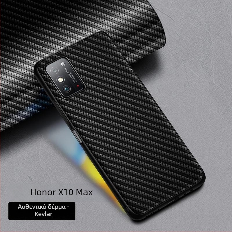 Θήκη κινητού Huawei Honor X10/X10 Max, πλήρης κάλυψη, ανθεκτική σε πτώσεις, Kevlar 5G έκδοση, τεχνητό δέρμα, επιχειρηματικό στυλ