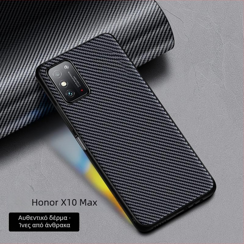 Θήκη κινητού Huawei Honor X10/X10 Max, πλήρης κάλυψη, ανθεκτική σε πτώσεις, Kevlar 5G έκδοση, τεχνητό δέρμα, επιχειρηματικό στυλ