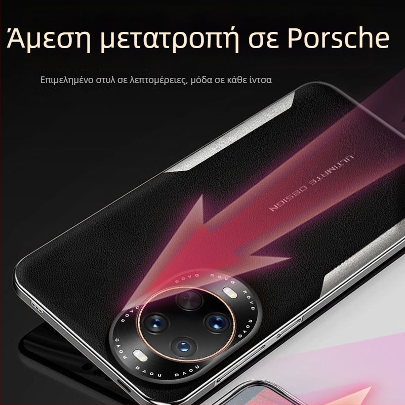 Θήκη κινητού Huawei – Συνθετικό δέρμα, υφή αποτύπωσης, μαλακή άκρη, προστασία από πτώσεις