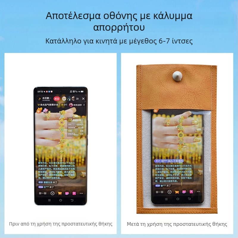 Τσάντα κινητού με προστασία από φωτογράφηση, ορθογώνιο σχέδιο, PVC+PU υλικό, unisex, για γάμους