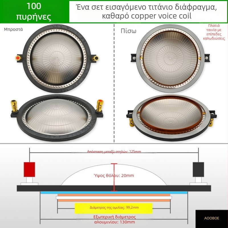 Αξεσουάρ φωνητικής περιέλιξης κεφαλής tweeter και εξαρτήματα επισκευής