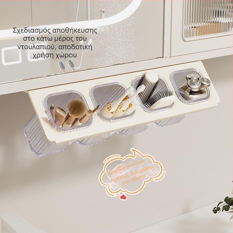 Τοίχου ράφι αποθήκευσης μπάνιου για WC, κράμα αλουμινίου, μοντέλο 1225, φορτίο 10 kg, 1 ράφι, σύγχρονο μινιμαλιστικό στυλ