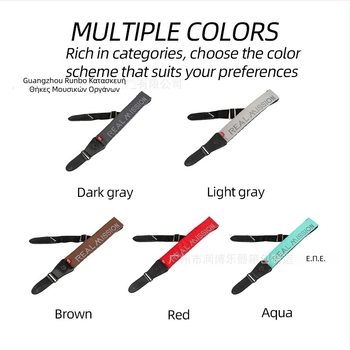 Ζώνη κιθάρας/μπάσου RealMission Amanda, δέρμα, παχύτερη, αντιολισθητική, ανακούφιση πίεσης, Καλοκαίρι 2024