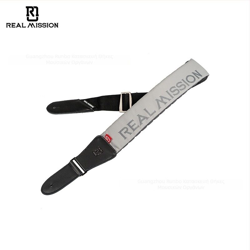 Ζώνη κιθάρας/μπάσου RealMission Amanda, δέρμα, παχύτερη, αντιολισθητική, ανακούφιση πίεσης, Καλοκαίρι 2024