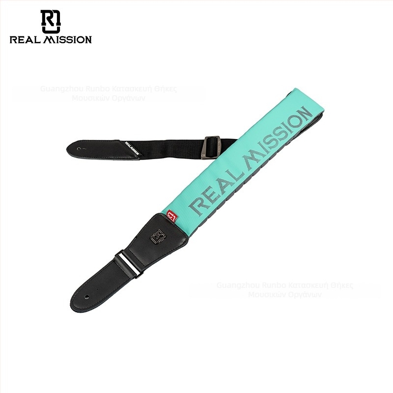Ζώνη κιθάρας/μπάσου RealMission Amanda, δέρμα, παχύτερη, αντιολισθητική, ανακούφιση πίεσης, Καλοκαίρι 2024