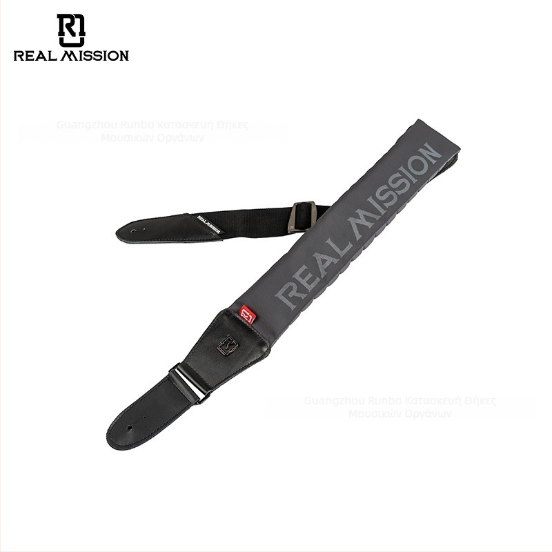 Ζώνη κιθάρας/μπάσου RealMission Amanda, δέρμα, παχύτερη, αντιολισθητική, ανακούφιση πίεσης, Καλοκαίρι 2024