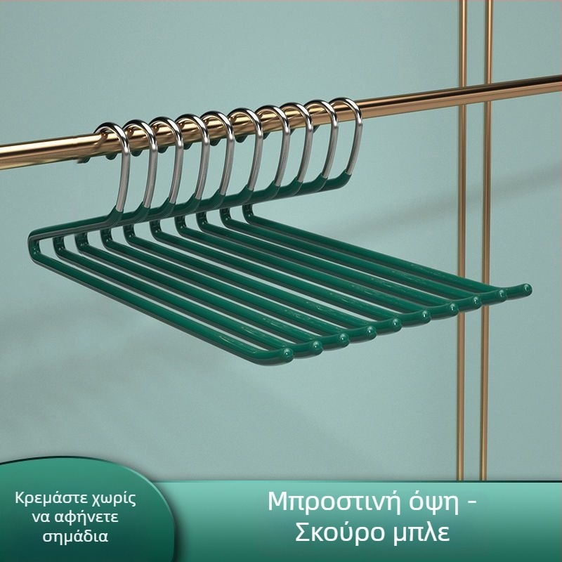 Τοίχου Κρεμάστρα Πετσέτας, χωρίς τρύπες, μονή ράγα, PET υλικό, σετ 10 τεμάχια