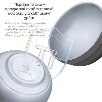 Κύπελλο τιτάνιου με διπλό τοίχωμα και μόνωση θερμότητας, εξωτερικό κάμπινγκ — υψηλής ποιότητας σερβίρισμα