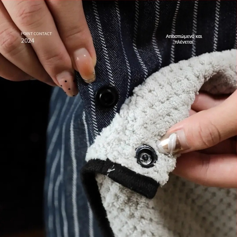 Ποδιά με αποσπώμενο πετσέτα χεριών, χωρίς μανίκια, αδιάβροχη και ανθεκτική στο λάδι, πολυεστέρας