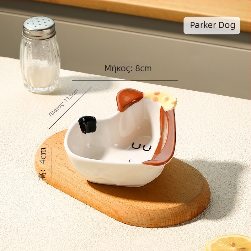 Κεραμικό πιάτο ντιπ - Ακανόνιστο σχήμα, Καρτούν μοτίβο, Γλυκό στυλ, Ανθεκτικό σε φούρνο μικροκυμάτων