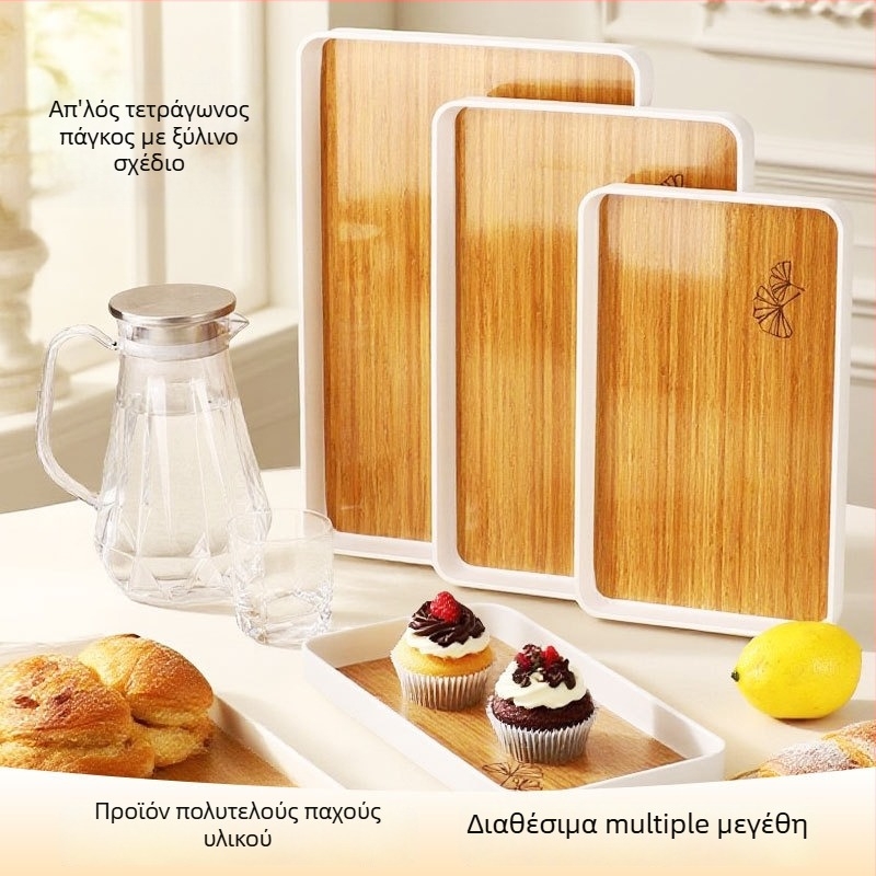 Δίσκος σερβιρίσματος από τη σειρά Pallet, μοντέρνος μινιμαλιστικός στυλ, υλικό PP, δυνατότητα λογότυπου, κατάλληλος για τσάι, καφέ και φρούτα