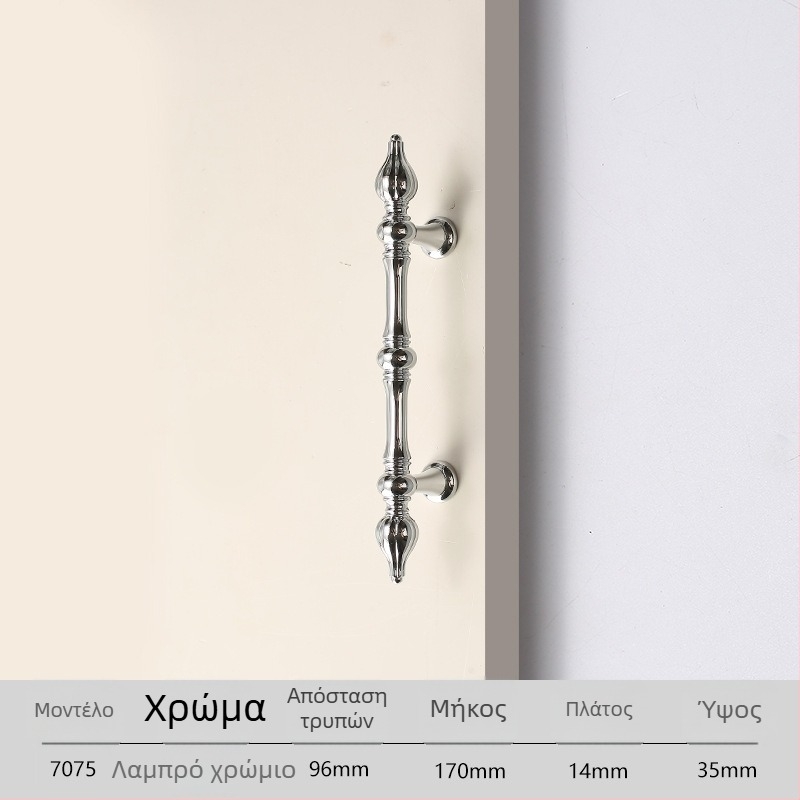 Λαβή ντουλάπας, στερεό κράμα ψευδάργύρου, χυτό με χύτευση υπό πίεση, μοντέλο 7075, μάρκα Fandilo