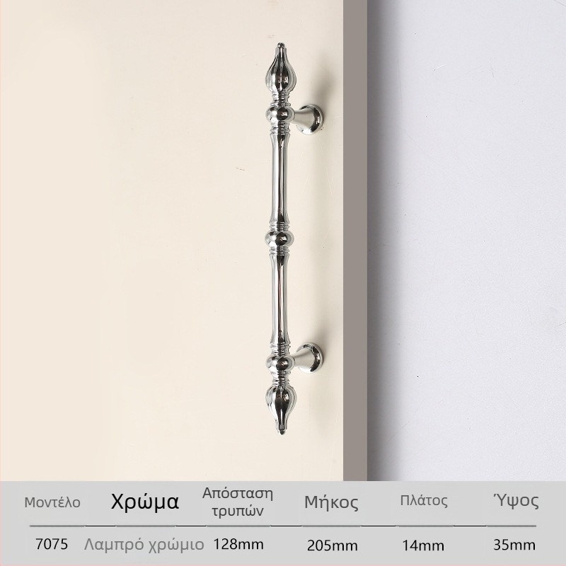 Λαβή ντουλάπας, στερεό κράμα ψευδάργύρου, χυτό με χύτευση υπό πίεση, μοντέλο 7075, μάρκα Fandilo