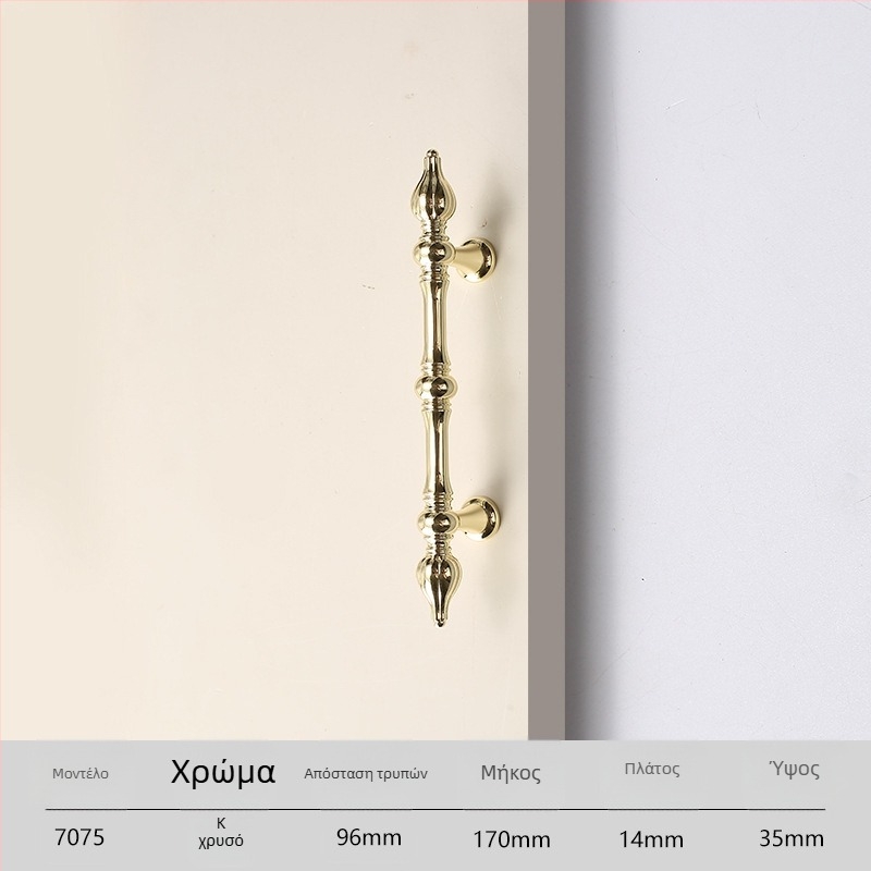 Λαβή ντουλάπας, στερεό κράμα ψευδάργύρου, χυτό με χύτευση υπό πίεση, μοντέλο 7075, μάρκα Fandilo