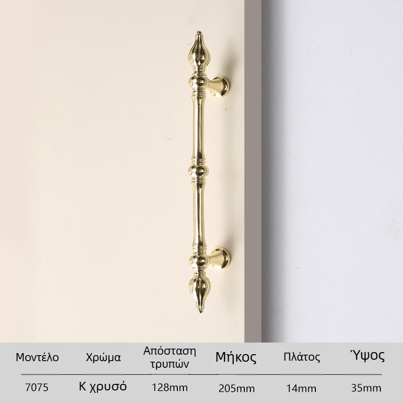 Λαβή ντουλάπας, στερεό κράμα ψευδάργύρου, χυτό με χύτευση υπό πίεση, μοντέλο 7075, μάρκα Fandilo