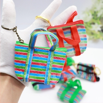 Κερματοθήκη από πολυεστέρα με ριγέ μοτίβο, Unisex σχέδιο Λογοτεχνίας και Τέχνης – Εθνικό Στυλ, Πορτοφόλι με 1 πτυχή