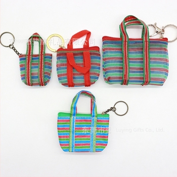 Κερματοθήκη από πολυεστέρα με ριγέ μοτίβο, Unisex σχέδιο Λογοτεχνίας και Τέχνης – Εθνικό Στυλ, Πορτοφόλι με 1 πτυχή