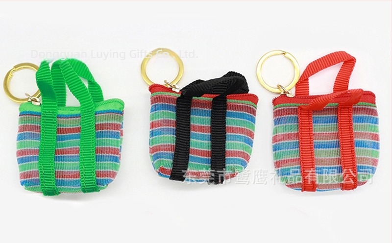 Κερματοθήκη από πολυεστέρα με ριγέ μοτίβο, Unisex σχέδιο Λογοτεχνίας και Τέχνης – Εθνικό Στυλ, Πορτοφόλι με 1 πτυχή