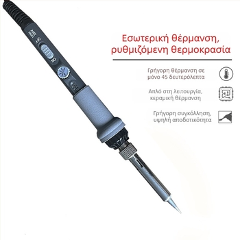 Κολλητήρι συγκόλλησης 100W με ρυθμιζόμενη θερμοκρασία, λαβή από καουτσούκ, 220V, κατάλληλο για συγκόλληση, αποσυναρμολόγηση και πυρογραφία