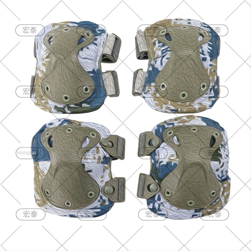 Σετ τεσσάρων τεμαχίων επιγονατιδών και προστατευτικών καρπών, για ενήλικες, βάρος 370