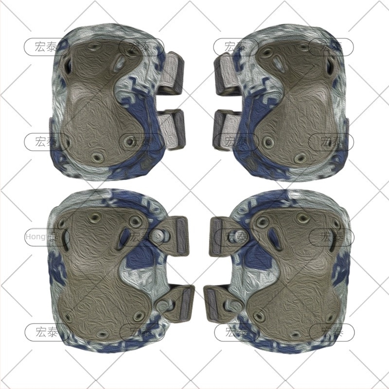 Σετ τεσσάρων τεμαχίων επιγονατιδών και προστατευτικών καρπών, για ενήλικες, βάρος 370