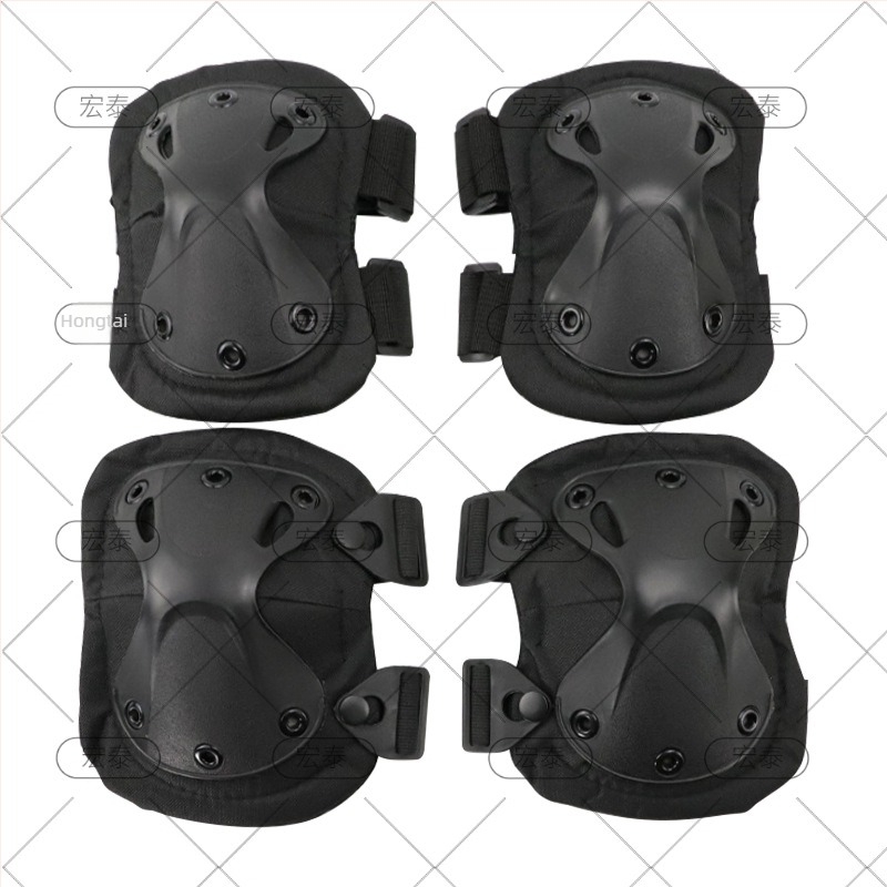 Σετ τεσσάρων τεμαχίων επιγονατιδών και προστατευτικών καρπών, για ενήλικες, βάρος 370