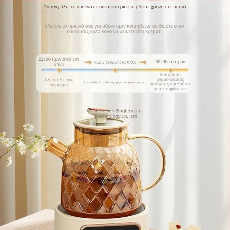 Πολυλειτουργικός βραστήρας υγείας, 1 L, 220 V, 300–350 W, κεραμικός εσωτερικός θάλαμος, θερμοστάτης υγρού διεύρυνσης