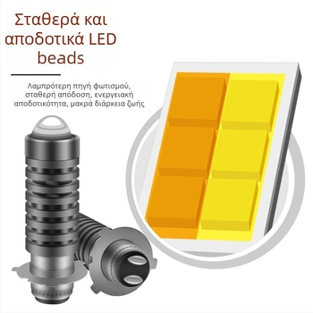 Φανάρι μοτοσικλέτας με φακό fisheye, μοντέλο P15D-25-3, αλουμινένιο περίβλημα, ενσωματωμένος λαμπτήρας, τάση 12–80V AC/DC, ισχύς 30W, φωτεινότητα 580 lm